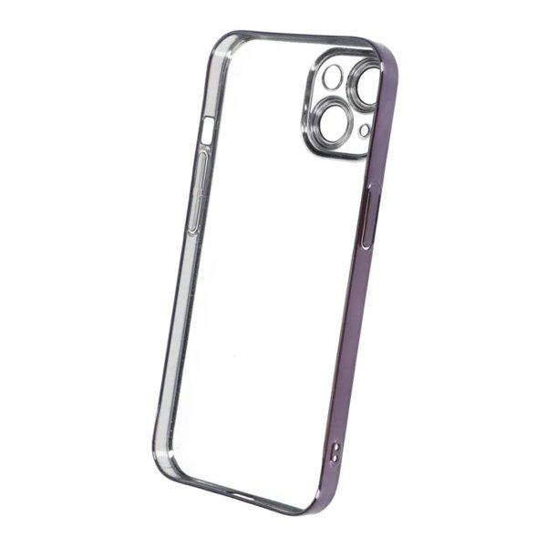 iPhone 14 Skal Glitter Transparent Stöttåligt Lila