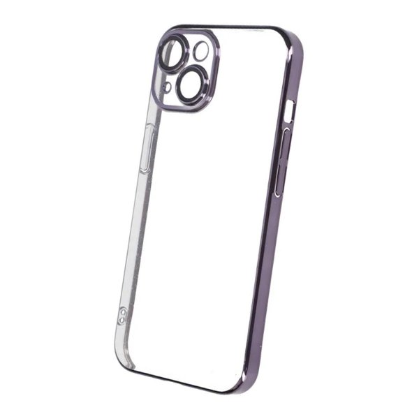 iPhone 14 Skal Glitter Transparent Stöttåligt Lila