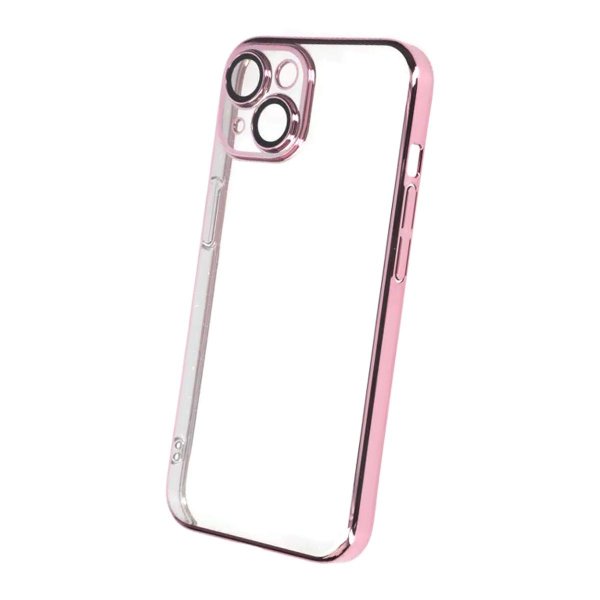 iPhone 14 Skal Glitter Transparent Stöttåligt Rosa
