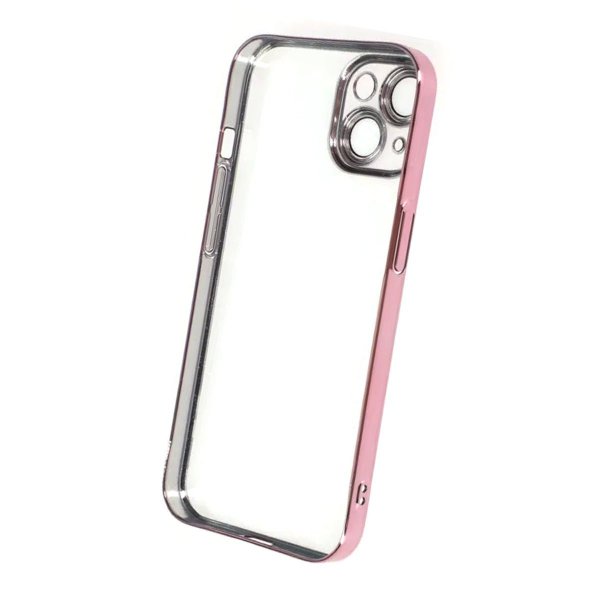 iPhone 14 Skal Glitter Transparent Stöttåligt Rosa
