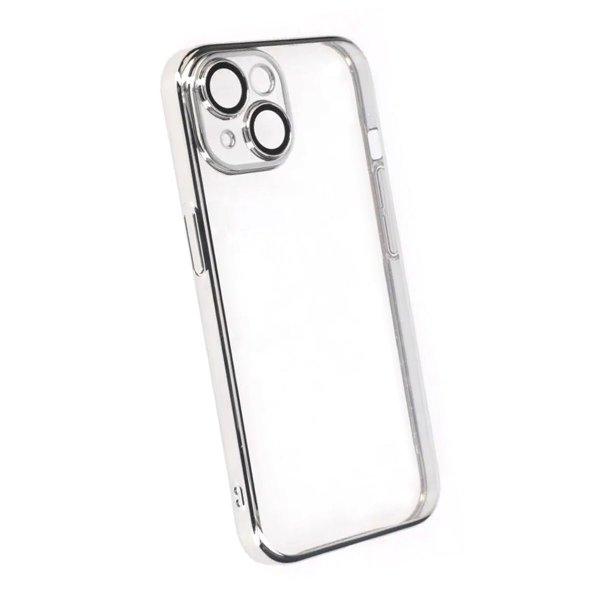 iPhone 15 Skal Glitter Transparent Stöttåligt Silver