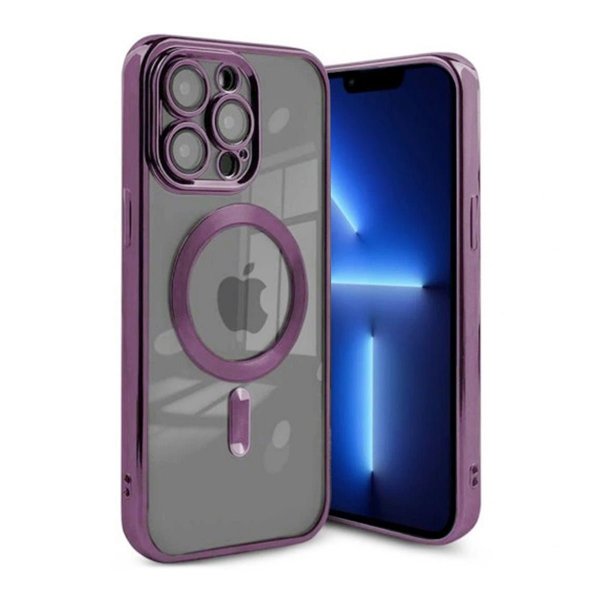 iPhone 13 Pro Skal Glitter Transparent MagSafe Lila