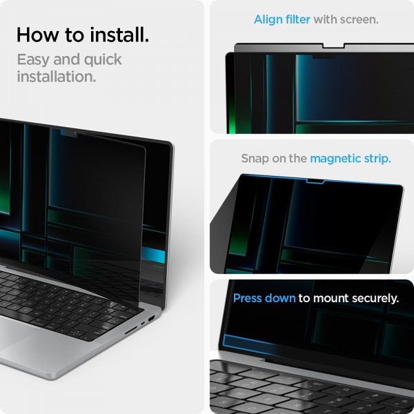 Spigen MacBook Pro 14 M1/M2/M3/M4/M5 Skärmskydd Safe View