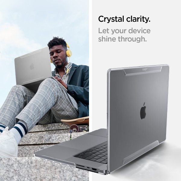 Spigen MacBook Pro 16 M1 (A2485)/M2 (A2780)/M3 (A2991) Skal Thin Fit Crystal Clear