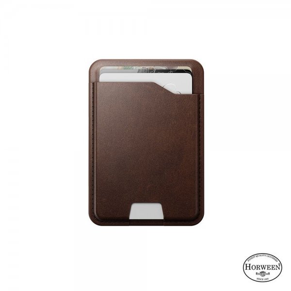 Nomad MagSafe Korthållare Leather Mag Wallet Find My Tracking Brun