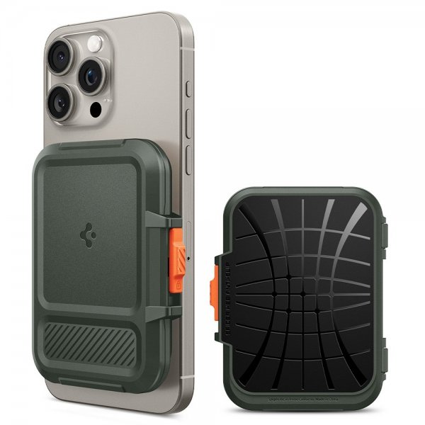 Spigen MagSafe Korthållare Lock Fit MagFit Military Green
