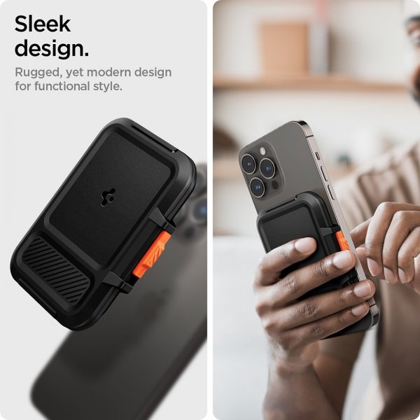 Spigen MagSafe Korthållare Lock Fit MagFit Svart