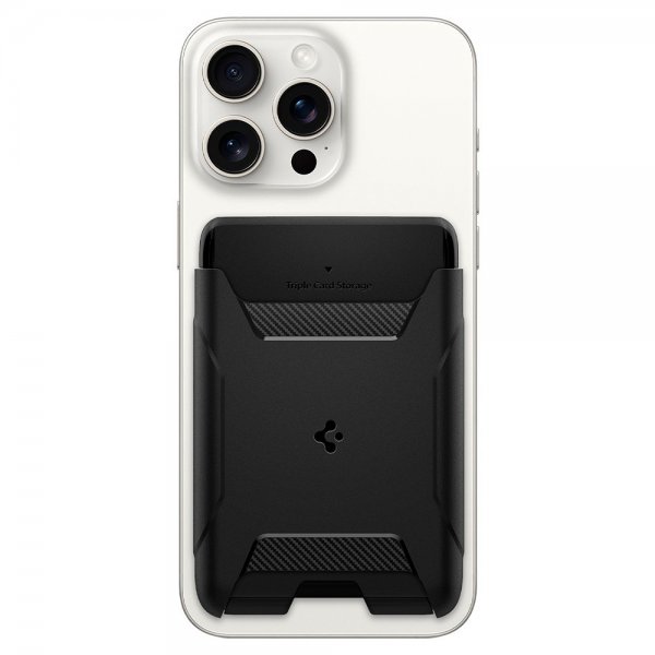 Spigen MagSafe Korthållare Rugged Armor 3 Cards MagFit Svart