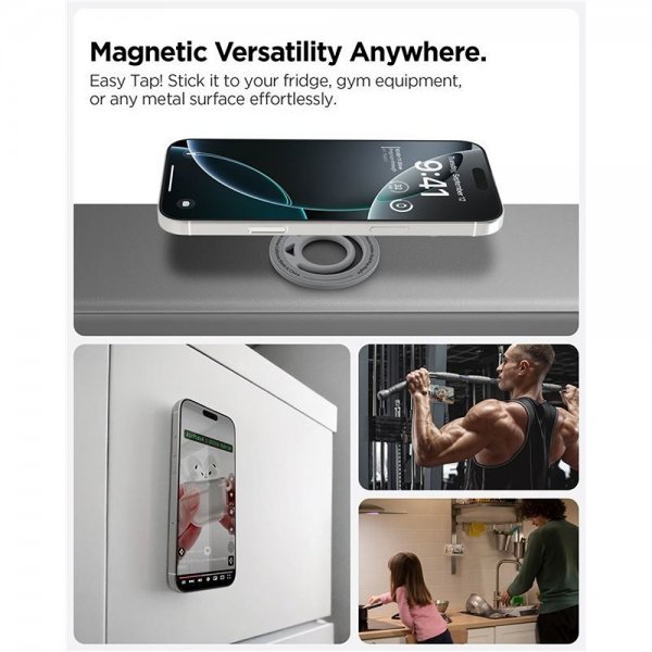 Spigen MagSafe Mobilhållare Dual Pop Grå
