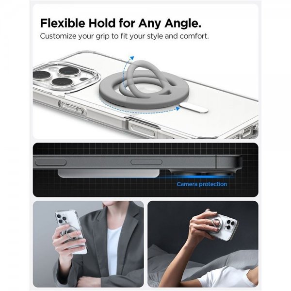 Spigen MagSafe Mobilhållare Dual Pop Grå