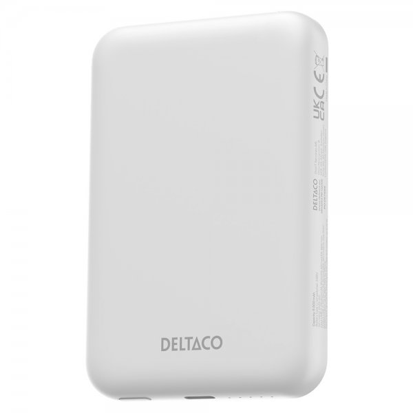 Deltaco MagSafe Powerbank 5000 mAh 20W Vit
