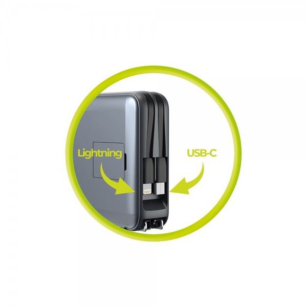 Mobile Origin MagSafe-powerbank/Reseladdare Inbyggda kablar/Apple Watch-laddning Grå