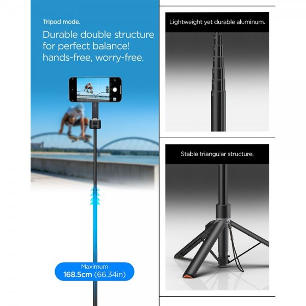 Spigen MagSafe Tripod Selfie Stick Mag Fit Svart