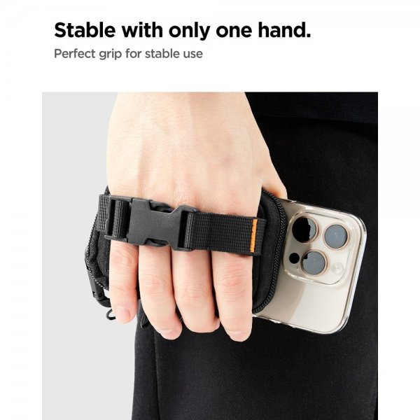 Spigen MagSafe Väska Portable Organizer Pouch Snap Zip MagFit Svart
