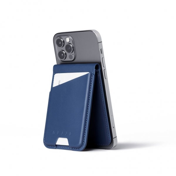 Mujjo Korthållare MagSafe Wallet Stand Monaco Blue