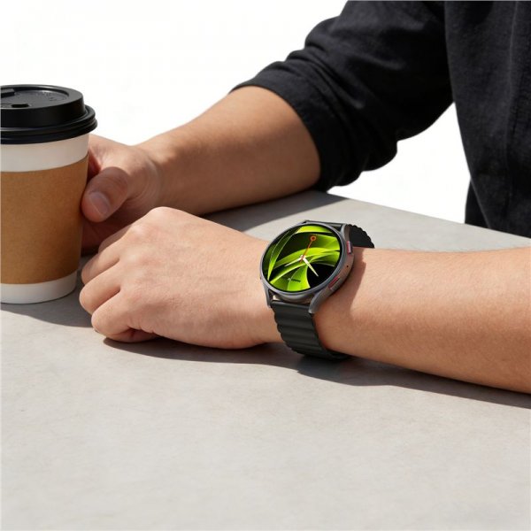 Mobile Origin Samsung Galaxy Watch 20mm Armband Easy Strap Svart