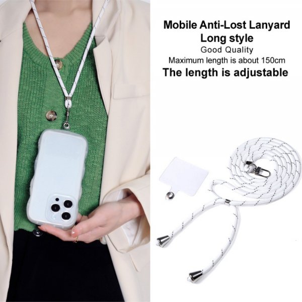 Imak Mobilhalsband Lanyard Crossbody Strap Vit