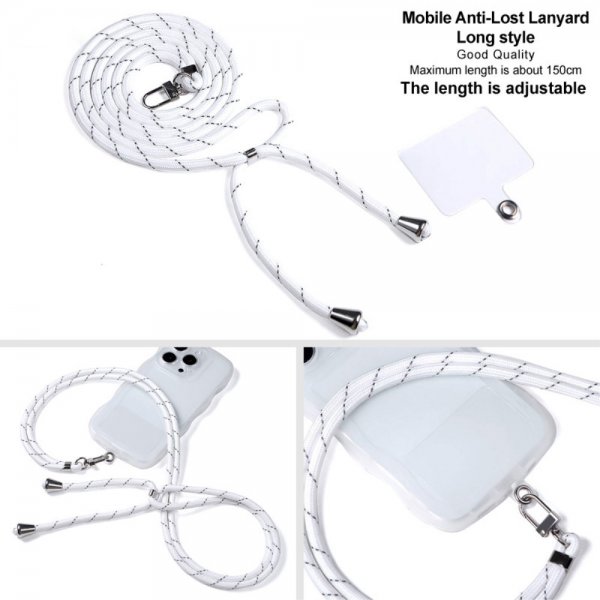 Imak Mobilhalsband Lanyard Crossbody Strap Vit