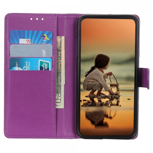 Motorola Edge 30 Neo Fodral Litchi Lila