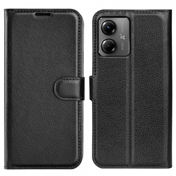Motorola Moto G14 Fodral Litchi Svart