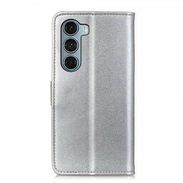 Motorola Moto G200 Fodral Lädertextur Silver