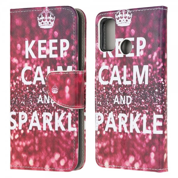 Motorola Moto G30 Fodral Motiv Keep Calm and Sparkle