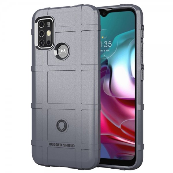Motorola Moto G30 Skal Rutmönster Grå