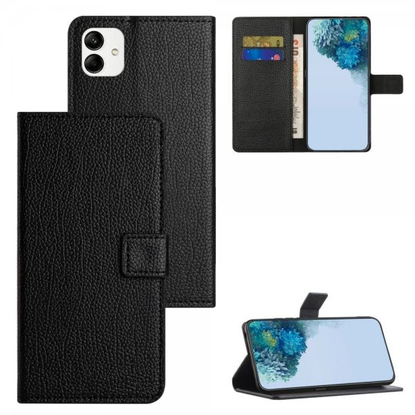 Motorola Moto G54 Fodral Litchi Svart