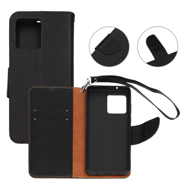 Motorola Moto G84 Fodral med Handrem Svart