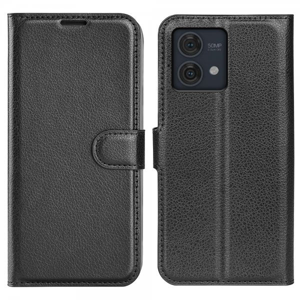 Motorola Moto G84 Fodral Litchi Svart
