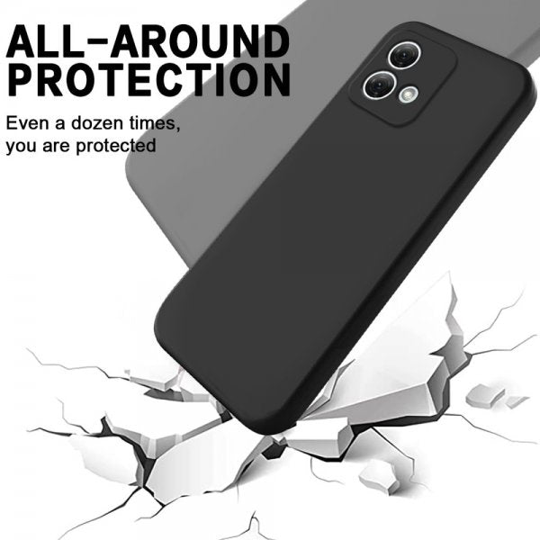 Motorola Moto G84 Skal med Strap Silikon Svart