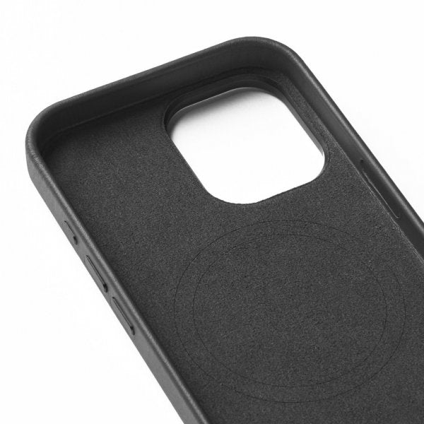 Mujjo iPhone 16 Skal Full Leather Case Svart