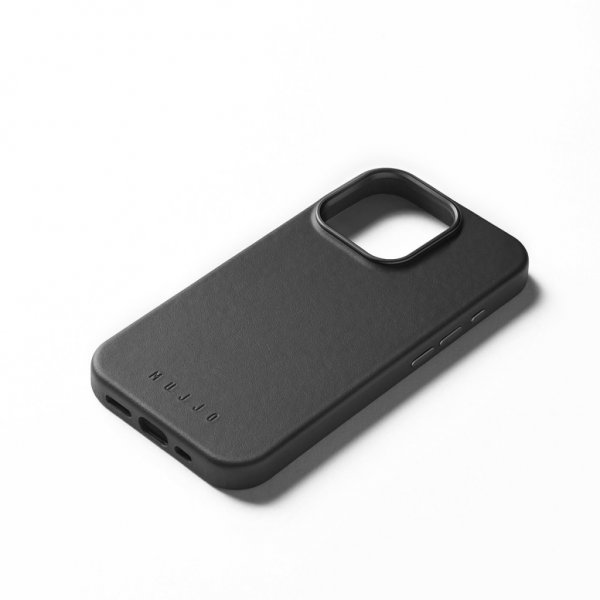Mujjo iPhone 16 Pro Skal Full Leather Case Svart