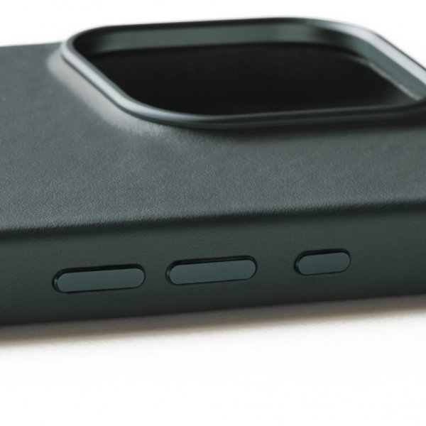 Mujjo iPhone 16 Pro Skal Full Leather Case Livid Green