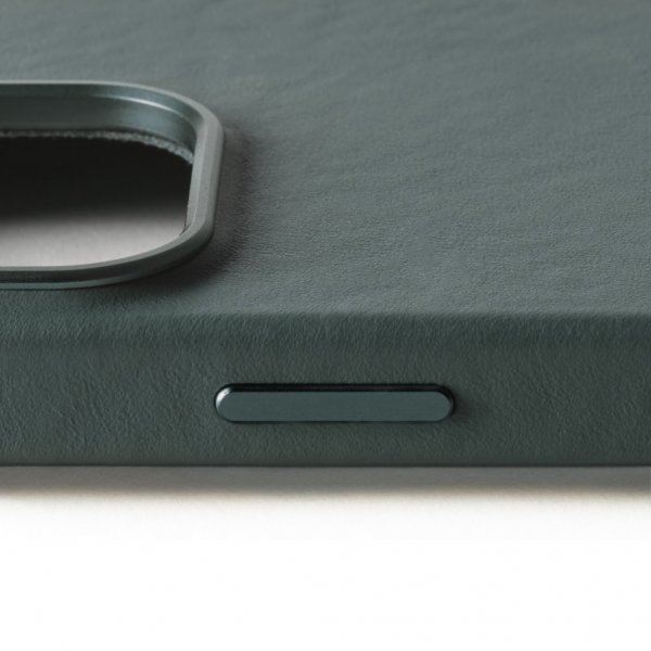 Mujjo iPhone 16 Pro Skal Full Leather Case Livid Green