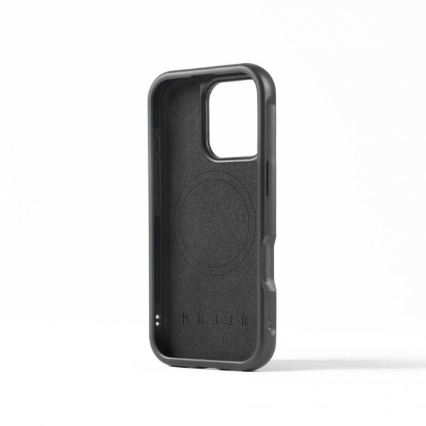 Mujjo iPhone 16 Pro Skal Shield Case Steel Blue