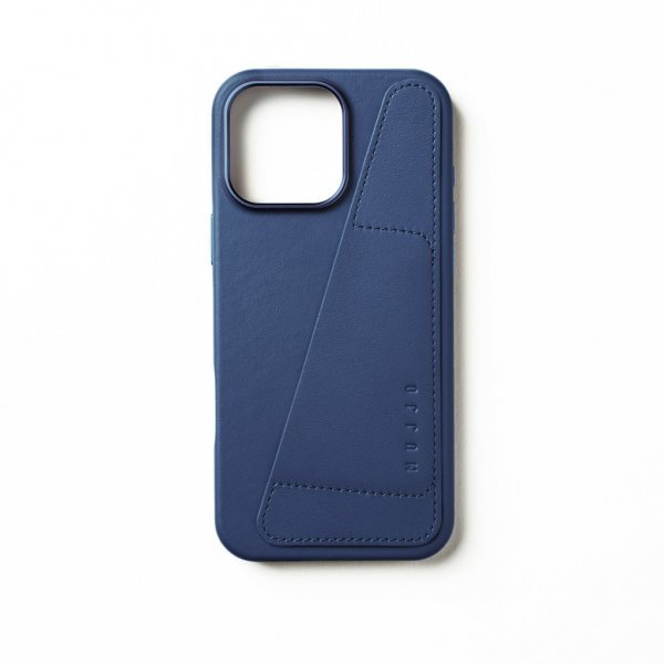 Mujjo iPhone 16 Pro Max Skal Full Leather Wallet Case Monaco Blue