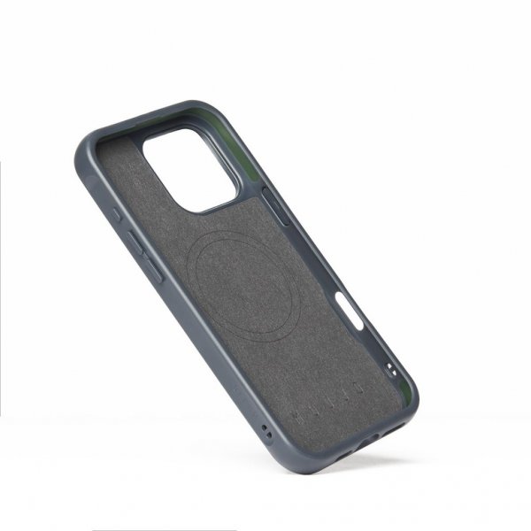 Mujjo iPhone 16 Pro Max Skal Shield Case Steel Blue