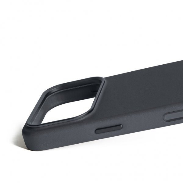 Mujjo iPhone 17 Pro Skal Full Leather Case MagSafe Basalt