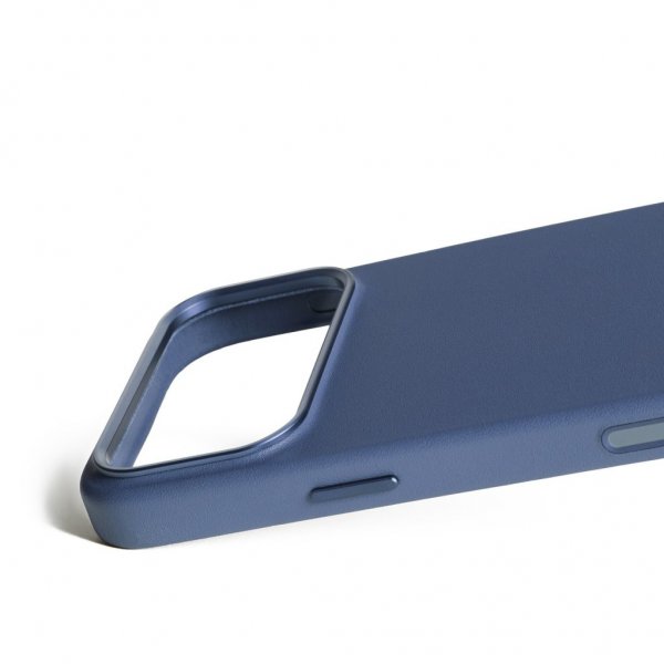 Mujjo iPhone 17 Pro Max Skal Full Leather Case MagSafe Monaco Blue