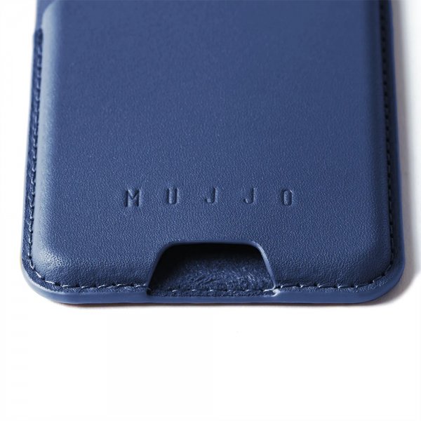 Mujjo Korthållare Full Leather Magnetic Wallet Monaco Blue