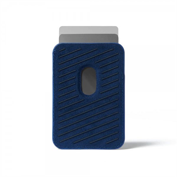 Mujjo Korthållare Full Leather Magnetic Wallet Monaco Blue