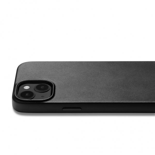 Mujjo iPhone 14 Skal Full Leather Case MagSafe Svart