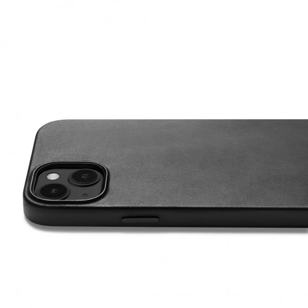 Mujjo iPhone 14 Plus Skal Full Leather Case MagSafe Monaco Blue