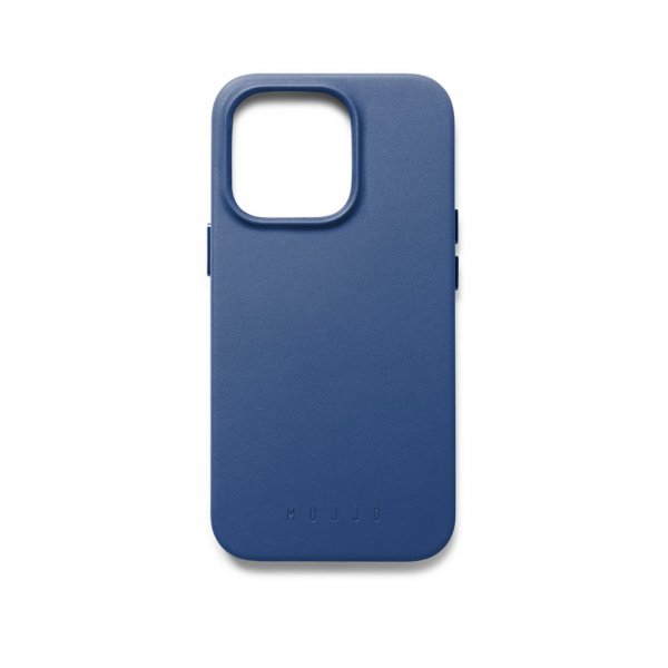 Mujjo iPhone 14 Pro Skal Full Leather Case MagSafe Monaco Blue