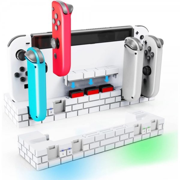 Nintendo Switch Laddningsdocka för Joy-Cons med Spelförvaring Svart