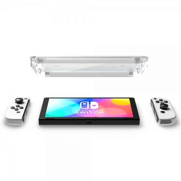 Spigen Nintendo Switch OLED Skärmskydd GLAS.tR EZ Fit 2-pack