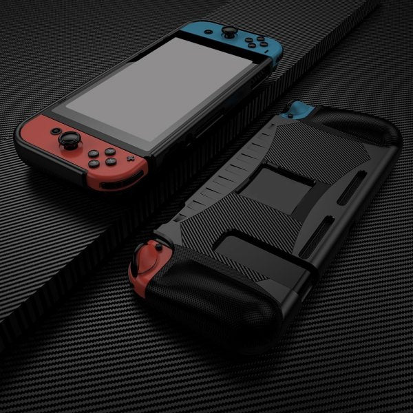 Nintendo Switch Skal Kolfibermönster Svart