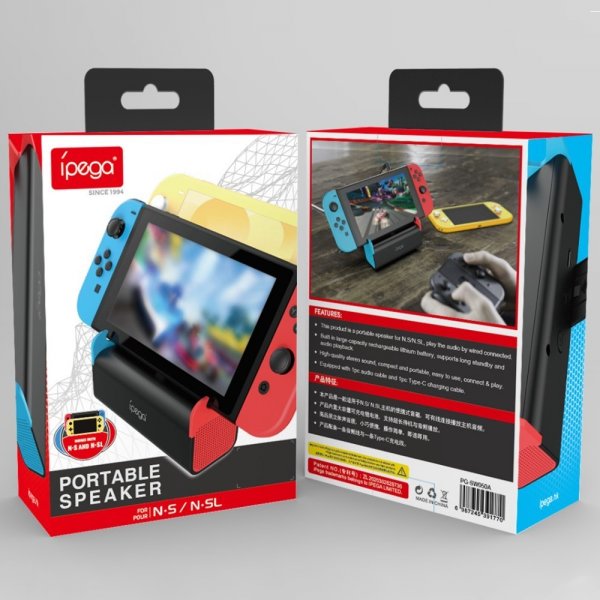 Ipega Nintendo Switch/Switch Lite Högtalare med inbyggt Ställ