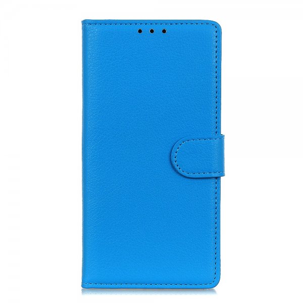 Nokia 2.4 Fodral Litchi Blå